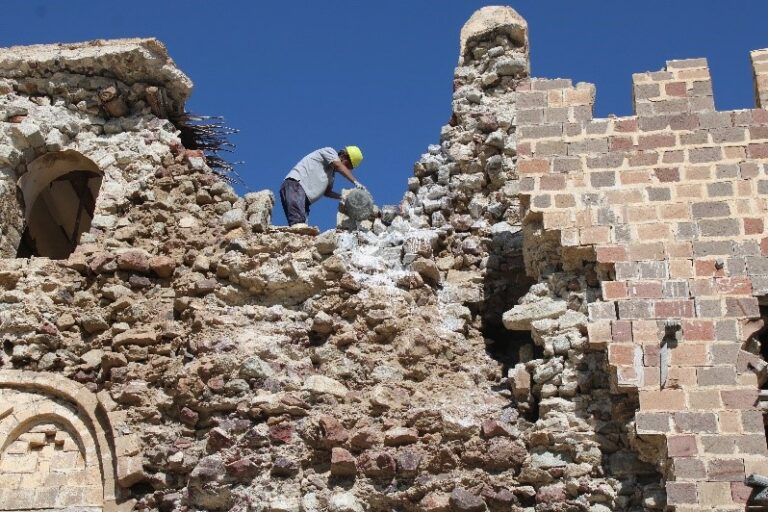 Stabilizing deteriorated walls on the southern façade